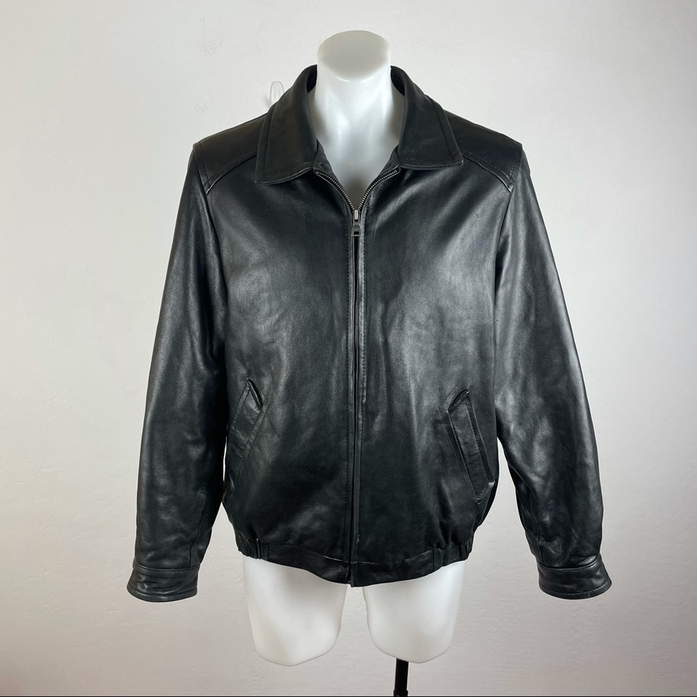 IZOD Leather Bomber Jacket